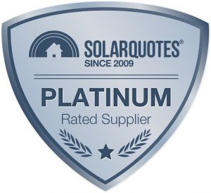 Solarquotes Platinum Rated Suppler Badge logi